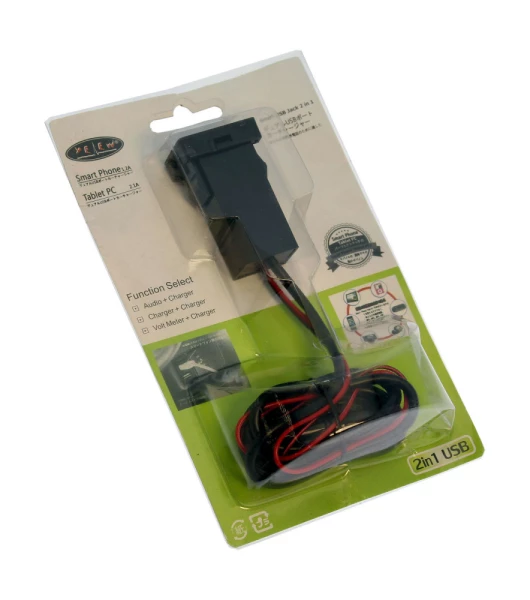 USB разъем в штатную заглушку Toyota new 2009-2021 (с зарядным устройством)